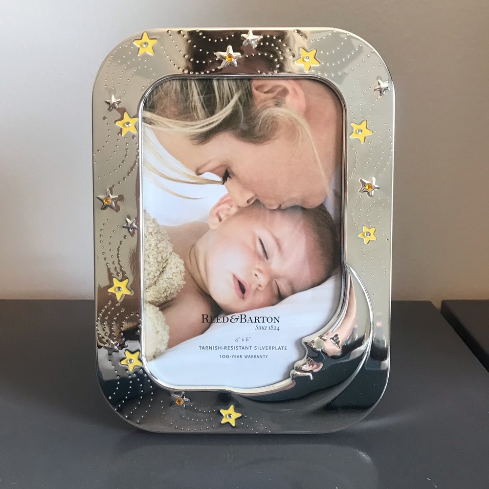 Silver sweet dreams baby photo frame